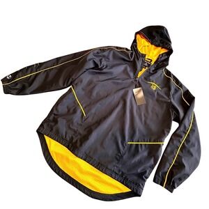 Nike Men's Football MLT Anorak Holloway Windbreaker Jacket Navy Yellow Size M